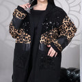 Cardigan Lungo "Jaguar" – Nero e Leopardato