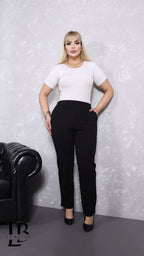Pantalone Dritto "Verona" a Vita Alta