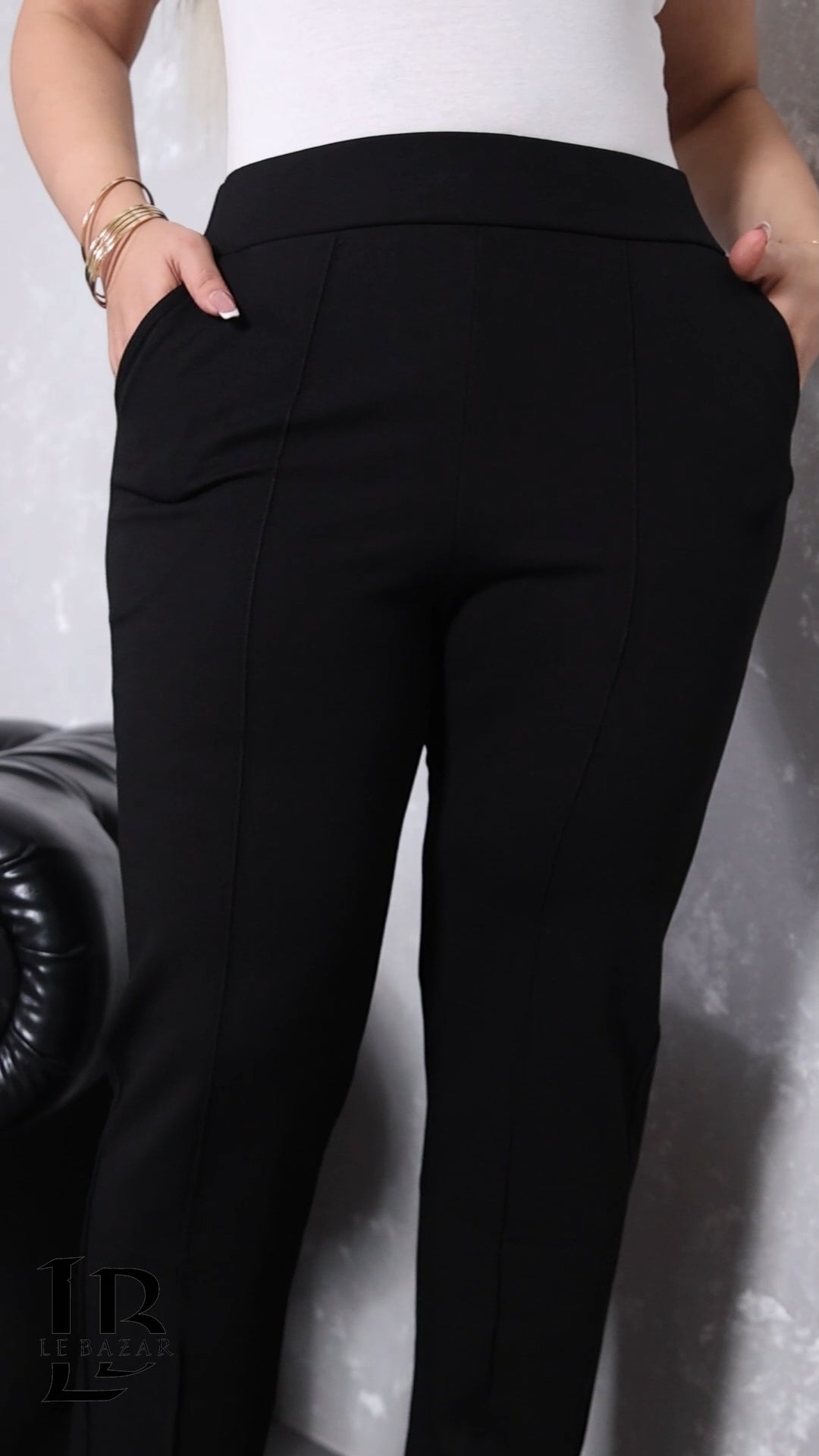 Pantalone Dritto "Verona" a Vita Alta
