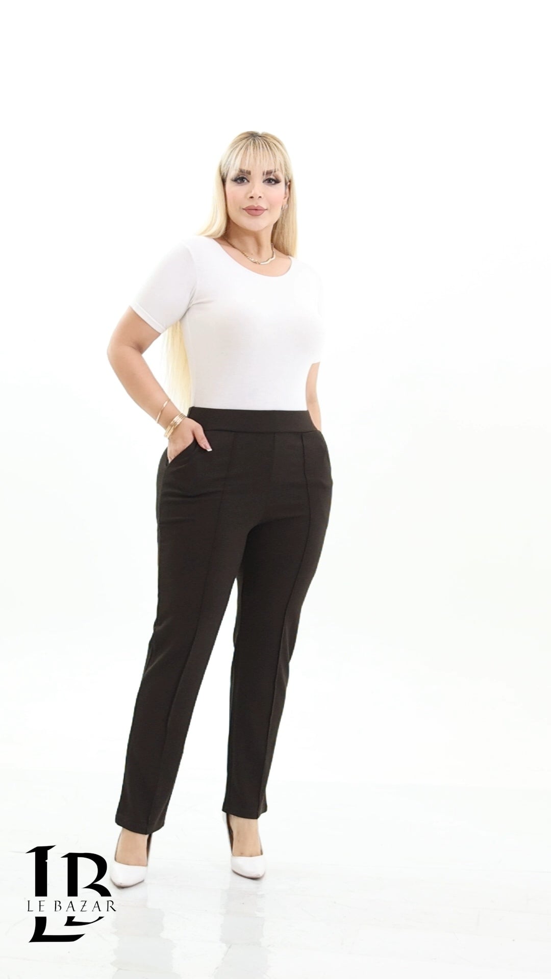 Pantalone Dritto "Verona" a Vita Alta