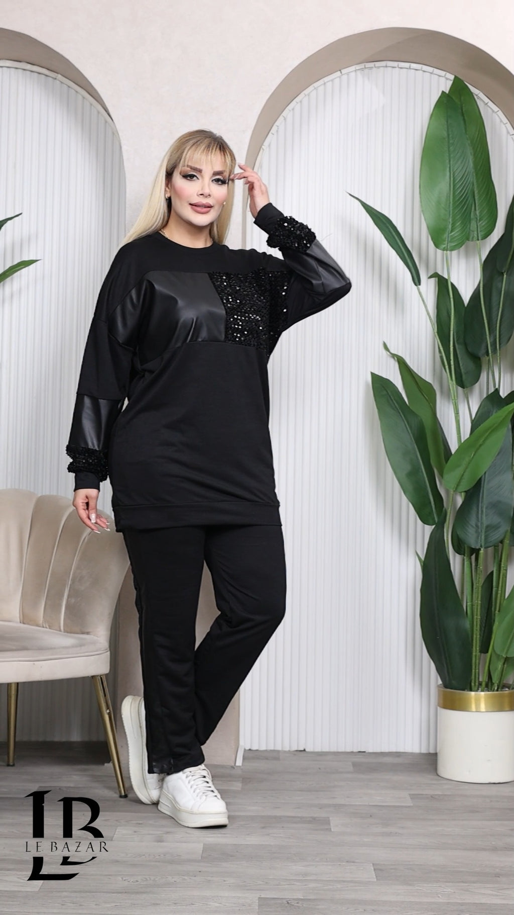 Completo Felpa e Pantalone "Brera" – Nero
