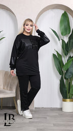 Completo Felpa e Pantalone "Brera" – Nero