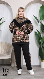 Completo Felpa e Pantalone "Safari" – Leopardato e Nero