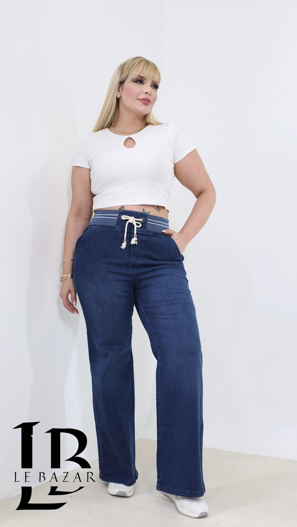 Jeans a Palazzo "Portofino" con Coulisse