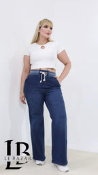 Jeans a Palazzo "Portofino" con Coulisse