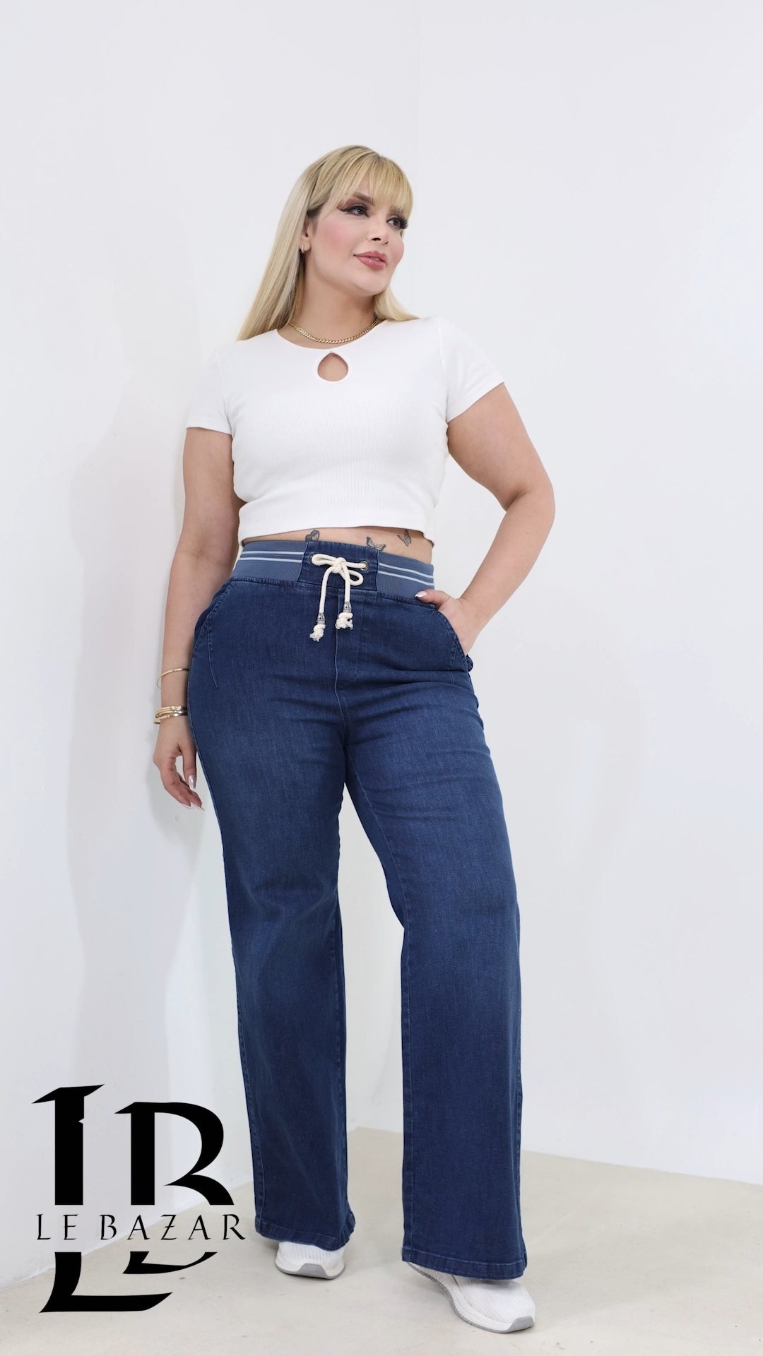Jeans a Palazzo "Portofino" con Coulisse